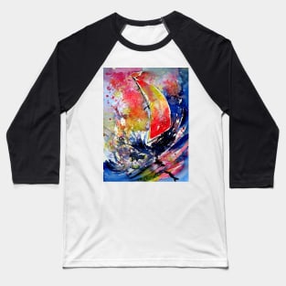 Sailboat at storm Baseball T-Shirt